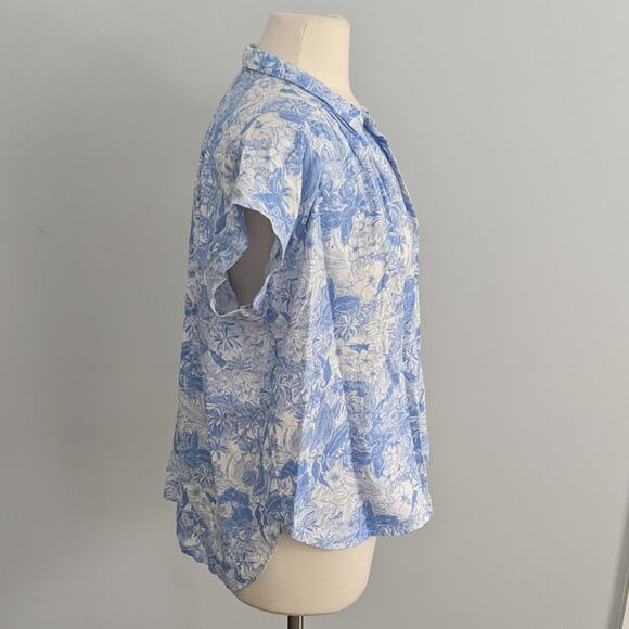 Old Navy Linen Cotton Blend Oversized Button Down Short Sleeve Small - Picture 6 of 6